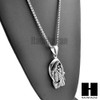 316L STAINLESS STEEL SAINT DEATH SANTA MUERTE SILVER PENDANT W 24" BOX CHAIN NECKLACE 2 316L STAINLESS STEEL SAINT DEATH SANTA MUERTE SILVER PENDANT W 24" BOX CHAIN NECKLACE 2