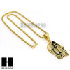 316L STAINLESS STEEL SAINT DEATH SANTA MUERTE GOLD PENDANT W 24" BOX CHAIN NECKLACE 2 316L STAINLESS STEEL SAINT DEATH SANTA MUERTE GOLD PENDANT W 24" BOX CHAIN NECKLACE 2