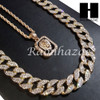 New 14k Gold PT Lion Pendant 15mm Miami Cuban 30" Necklace SET S199 New 14k Gold PT Lion Pendant 15mm Miami Cuban 30" Necklace SET S199