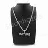CULTURE BUBBLE PENDANT SILVER W/ 24" ROPE /18" TENNIS CHAIN NECKLACE