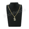 S INITIAL BUBBLE PENDANT W/ 24" MIAMI CUBAN /18" TENNIS CHAIN NECKLACE S INITIAL BUBBLE PENDANT W/ 24" MIAMI CUBAN /18" TENNIS CHAIN NECKLACE