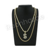 S INITIAL BUBBLE PENDANT W/ 24" MIAMI CUBAN /18" TENNIS CHAIN NECKLACE S INITIAL BUBBLE PENDANT W/ 24" MIAMI CUBAN /18" TENNIS CHAIN NECKLACE