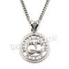 Men Hip Hop Rhodium Plated Medusa Pendant w/ 24" Miami Cuban Chain B15S