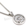 Men Hip Hop Rhodium Plated Medusa Pendant w/ 24" Miami Cuban Chain B15S