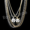 Micro Pave Iconic Cute Panda Pendant w/ 18" Tennis / 30" Cuban Chain Micro Pave Iconic Cute Panda Pendant w/ 18" Tennis / 30" Cuban Chain