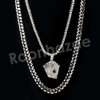 Micro Pave Playing Cards Pendant w/ 18" Tennis / 30" Cuban Chain Micro Pave Playing Cards Pendant w/ 18" Tennis / 30" Cuban Chain