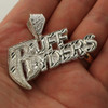 Italian .925 Sterling Silver RUFF RYDERS Pendant 5mm Figaro Necklace S09