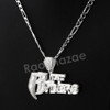 Italian .925 Sterling Silver RUFF RYDERS Pendant 5mm Figaro Necklace S09