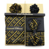MASONIC FREEMASON GOLD COMPASS HANDKERCHIEF NECKTIE 2PIN FLOWER SET W/ RING G1