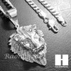 316L Stainless steel Silver Bling King Lion w/ 5mm Cuban Chain SG7 316L Stainless steel Silver Bling King Lion w/ 5mm Cuban Chain SG7