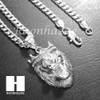 316L Stainless steel Silver King Lion w/ 5mm Cuban Chain S23 316L Stainless steel Silver King Lion w/ 5mm Cuban Chain S23