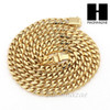 Stainless steel Gold Finish Heavy 10mm Miami Cuban Link Chain Necklace Bracelet3