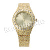 HIP HOP RAONHAZAE GOLD FINISHED LAB DIAMOND WATCH CUBAN CHAIN SET13