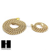Hip Hop Men 14k Gold Finish Heavy Cuban Link Chain / Bracelet 9" 24" 30" 36" Set