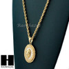 MENS STAINLESS STEEL LION FACE MEDALLION PENDANT 24" ROPE CHAIN NECKLACE NP012