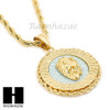 MENS STAINLESS STEEL LION FACE MEDALLION PENDANT 24" ROPE CHAIN NECKLACE NP012