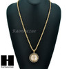 MENS STAINLESS STEEL ANKH CROSS MEDALLION PENDANT 24" ROPE CHAIN NECKLACE NP014