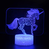 3D Unicorn Lamp LED Night Light Visual Illusion 7 Colours Touch Bedroom Party/Free Shipping