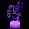 3D Unicorn Lamp LED Night Light Visual Illusion 7 Colours Touch Bedroom Party/Free Shipping