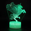 3D Unicorn Lamp LED Night Light Visual Illusion 7 Colours Touch Bedroom Party/Free Shipping