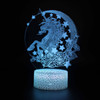 3D Unicorn Lamp LED Night Light Visual Illusion 7 Colours Touch Bedroom Party/Free Shipping