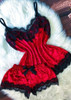 Velvet Eyelash Lace Lingerie Underwear Two Pieces Cami Set/Free Shipping