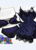 Lingerie Lace Trim Pajamas Two Pieces Cami Set/Free Shipping