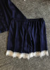V-Neck Silk Eyelash  Camisole  Lingerie Sleepwear Set With Button/Free Shipping