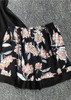 Peony Printed V-Neck Silk Camisole  Lingerie Sleepwear Set/Free Shipping