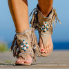 Litthing Retro Tassel Sandals For Woman Summer