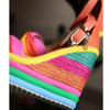 Multicolor Patchwork Sandals Rainbow Pastel Wedge Shoes #JU2823