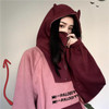 Cute Devil Horn Pastel Hoodie Kawaii Pullover #JU2705 Cute Devil Horn Pastel Hoodie Kawaii Pullover #JU2705