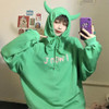 Harajuku Devil Horn Rabbit Print Hoodie Pastel Sweatshirt #JU2654 Harajuku Devil Horn Rabbit Print Hoodie Pastel Sweatshirt #JU2654