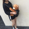 Plush Teddy Bear Leather Backpack Kawaii Bag #JU3065