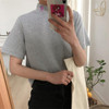 Harajuku Fruit Embroidered High Collar Summer T-Shirt [5 Colors] #JU2302