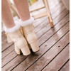 High Heeled Bow Lace Boots Lolita Shoes [3 Colors] #JU2219