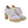 Harajuku Pastel Lace Up Pumps 8cm High Heels Shoes [3 Colors] #JU2034