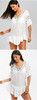 Women Crochet Knitted Open Back Bikini Cover Up