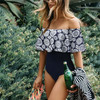 Sexy Off The Shoulder One Piece Swimsuit