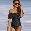 Sexy Off The Shoulder One Piece Swimsuit