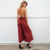 Sexy High Waist Backless Slit Jumpsuit