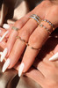 Pave Zig Zag Ring Set of 2 in Gold