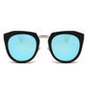 Women's Mirrored Polarized Lens Oversize Cat Eye Sunglasses