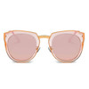 Women's Mirrored Polarized Lens Oversize Cat Eye Sunglasses
