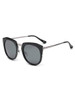 Women's Mirrored Polarized Lens Oversize Cat Eye Sunglasses