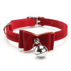 Safety Elastic  Bowtie with bell small dog cat collar safe soft velvet 6 colors pet Products dog collar pet supplier