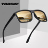 YOOSKE Retro Polarized Sunglasses Men Classic Brand Designer Driving Sun Glasses Male Rectangle Sunglass UV400