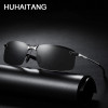 HUHAITANG Square Polarized Sunglasses Men Luxury Brand Rimless Driving Sunglass Mens Designer Summer Sun Glasses For Man 2019