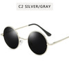 Retro Punk Style Round Polarized Sunglasses  Men Women Brand Designer Round Metal Frame  High Quality  Sun Glasses UV400