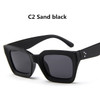 ZXRCYYL cute sexy retro cateye sunglasses women small black white triangle vintage cheap red sun glasses female uv400